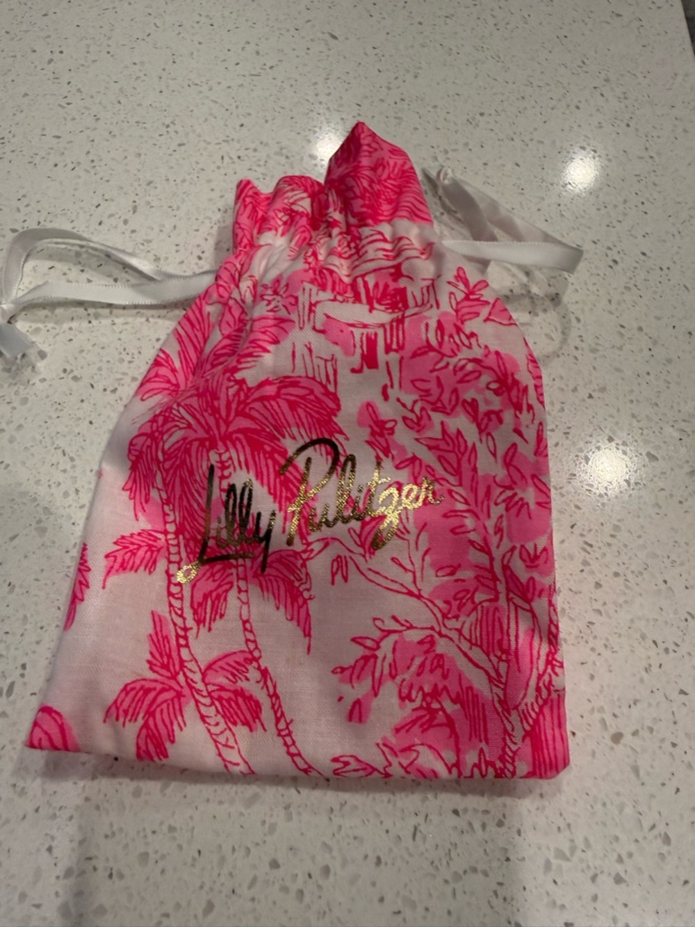 Lilly Pulitzer Gold Beach Charm Hoop Earrings - Picture 5 of 5